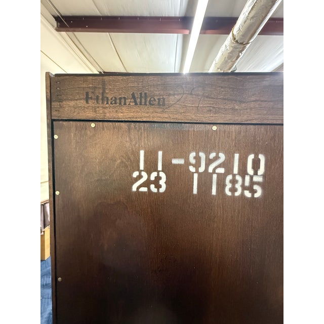 Vintage Ethan Allen Georgian Court Display Cabinet For Sale - Image 10 of 11