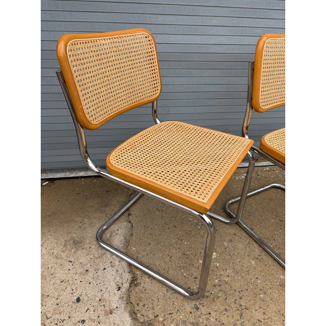 1980s Set of 6 Cesca Chairs Attributed to Marcel Breuer For Sale - Image 9 of 10