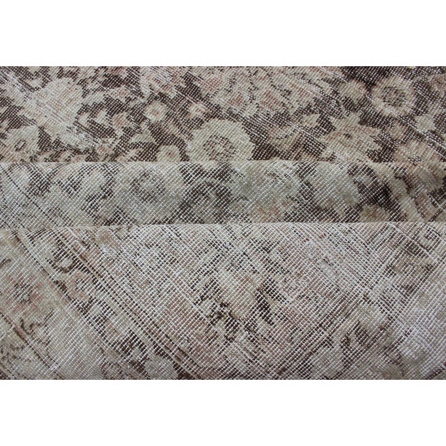 Antique Turkish Oushak Rug With All-Over Design in Earth Tones For Sale - Image 12 of 13