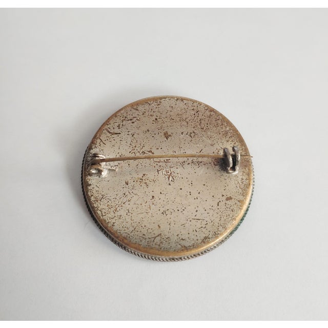 Early 20th Century Italian Floral Mosaic Brooch For Sale - Image 4 of 5