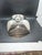 Art Deco Vintage Modernist Silverplate Over Brass Bowl For Sale - Image 3 of 3