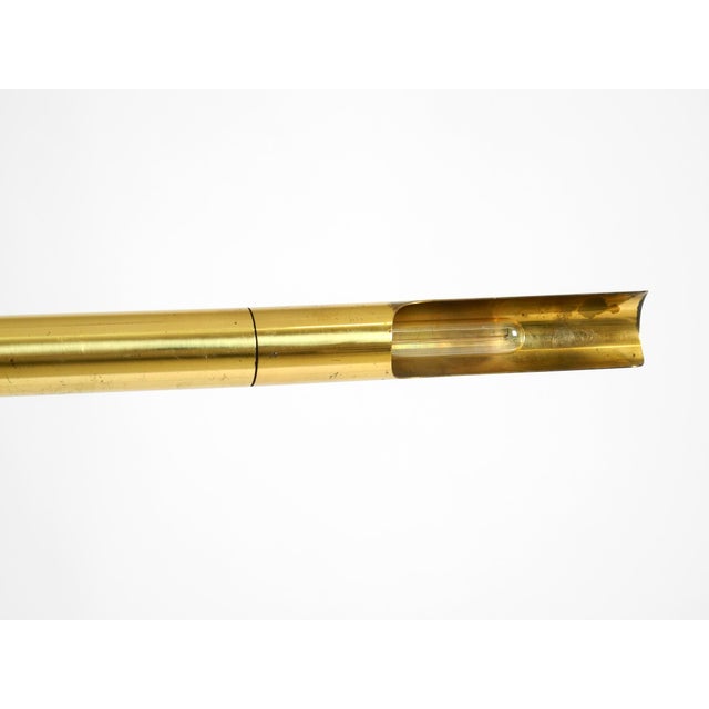 Gold Vintage Brass Pole Light Floor Lamp by Ingo Maurer for M-Design, 1960s For Sale - Image 8 of 18