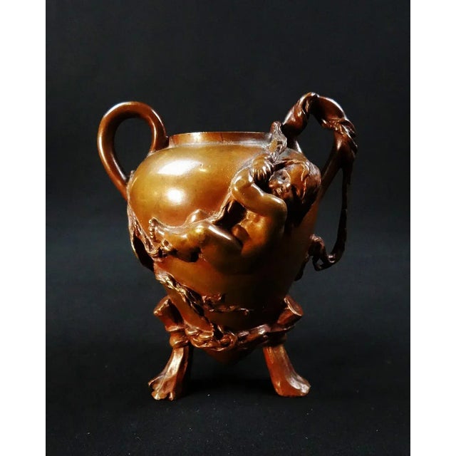 Tripod Vase with Putti in Bronze by Barbédienne, 1890 For Sale - Image 4 of 14