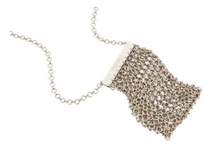 Paco Rabanne Silver Metal Mesh Chainmaille Purse Necklace