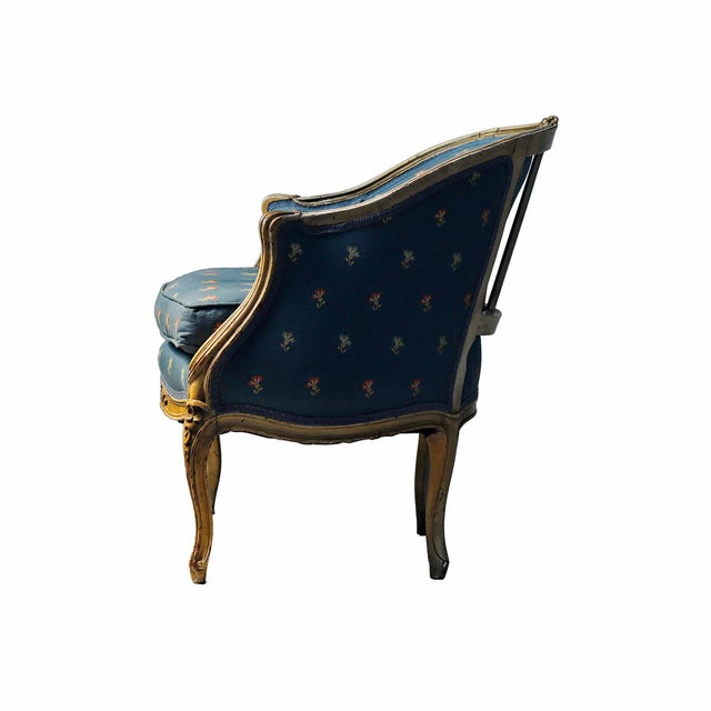 Antique French Louis XV Style Armchair For Sale - Image 4 of 8