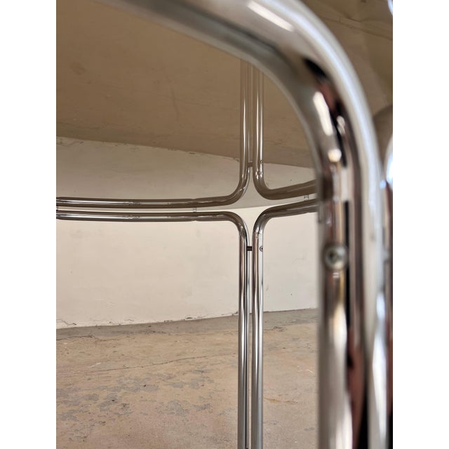 Dining Table in Chrome & Tinted Glass, 1970s For Sale - Image 9 of 11