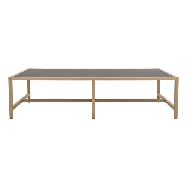 Custom Oak & Europly Architectural Dining Table For Sale
