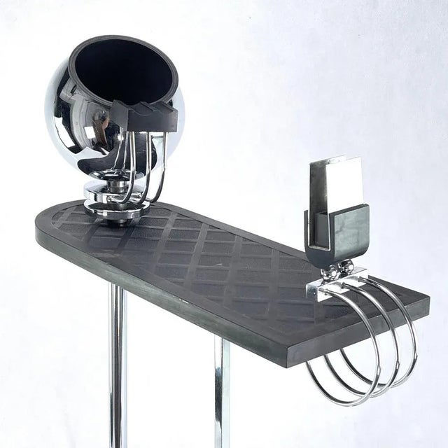 1930s Art Deco Ashtray Stand in Brass and Bakelite attributed to Demeyere, Belgium, 1930s For Sale - Image 5 of 10