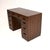 1930s Art Deco Figured Walnut Pedestal Desk with Leather Top, 1930 For Sale - Image 5 of 11