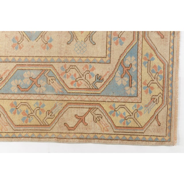 Textile Vintage Floral Turkish Wool Carpet For Sale - Image 7 of 10