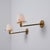 Italian Brass, Green Metal and Opaline Glass Wall Sconces, 1950s, Set of 2 For Sale - Image 11 of 14