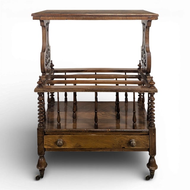 Wood Victorian Canterbury Bar Cabinet For Sale - Image 7 of 7