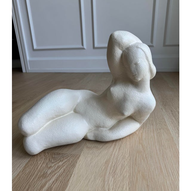 Signed 1970s "Reclining Nude" by Waylande Gregory Textured Porcelain Sculpture for Museum Pieces, Inc. (m.p.i.) For Sale - Image 9 of 11