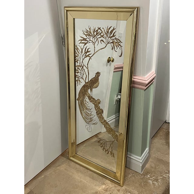 1970 Phoenix Bird Etched Mirror For Sale In New York - Image 6 of 8