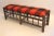Genesee River Hickory Bench Upholstered With Black & Red Wool Buffalo Check For Sale - Image 6 of 6