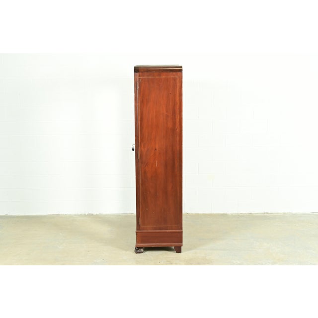 Brown R. J. Horner Victorian Mahogany Mirror Front Armoire Dresser or Linen Press, Circa 1890s For Sale - Image 8 of 11