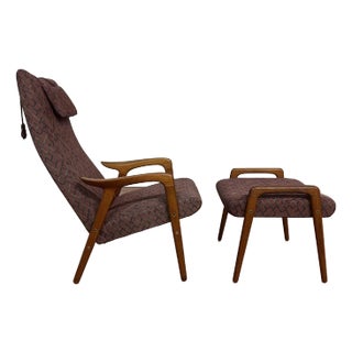 Yngve Ekstrom Teak ‘Mingo’ Lounge Chair & Ottoman For Sale