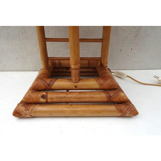 Bamboo Rattan Pagoda Table Lamp, Italy, 1990s For Sale - Image 17 of 18