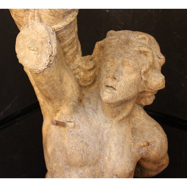 17th Century Later 17th Century Spanish Wood Sculpture of St. Sebastian For Sale - Image 5 of 6