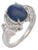 Vintage Gia 3.83 Carat Sapphire Diamond Platinum Ring, Size 6.5 For Sale