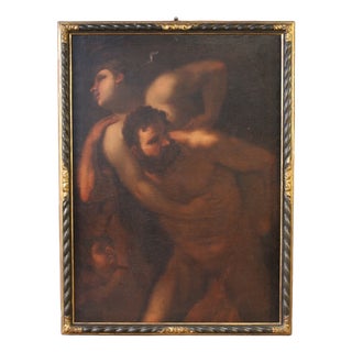 Mythological Scene with Hercules and Deianira, 1670, Oil on Canvas, Framed For Sale