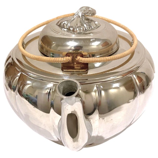 Silver Late 20th Century Royal Selangor Melon Pewter Teapot Large Collectible Malaysian Luxury Gift For Sale - Image 8 of 17
