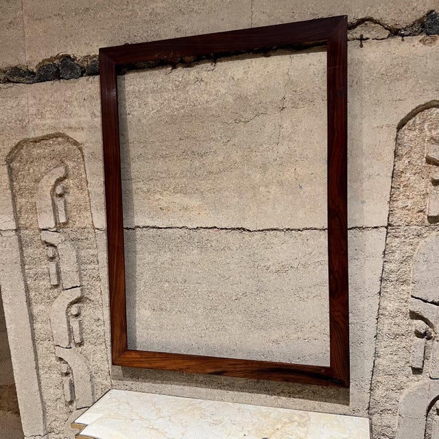 Wood 1970s Exquisite Solid Rosewood Picture Frame For Sale - Image 7 of 7