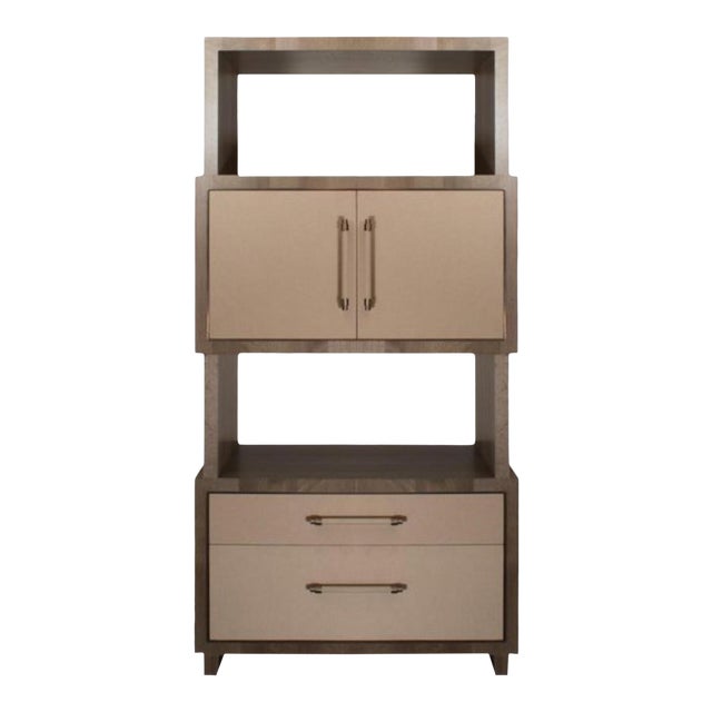 Modern Henredon East End Gray And Taupe Etagere Chairish