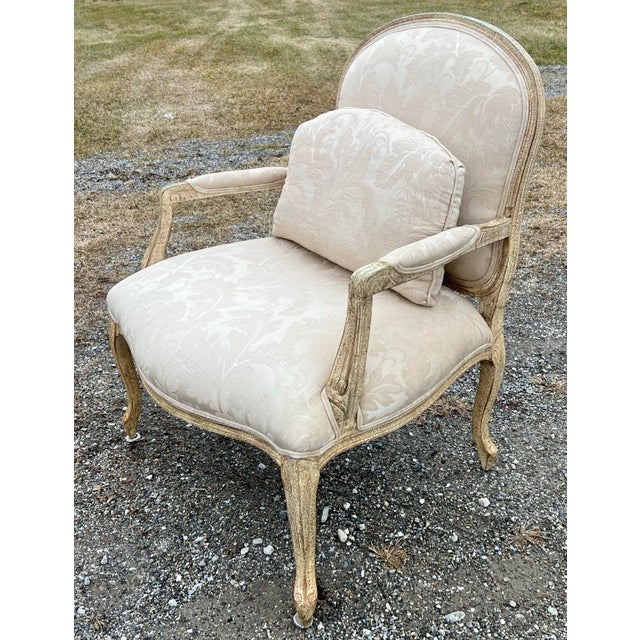 1980s Louis XV Stlyle Bergere Chairs - A Pair For Sale - Image 5 of 12