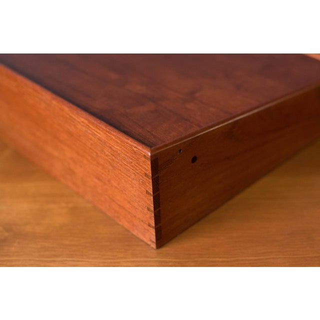 Danish Aksel Bender Madsen & Ejner Larsen Solid Teak Jewelry Box for Willy Beck For Sale - Image 13 of 16