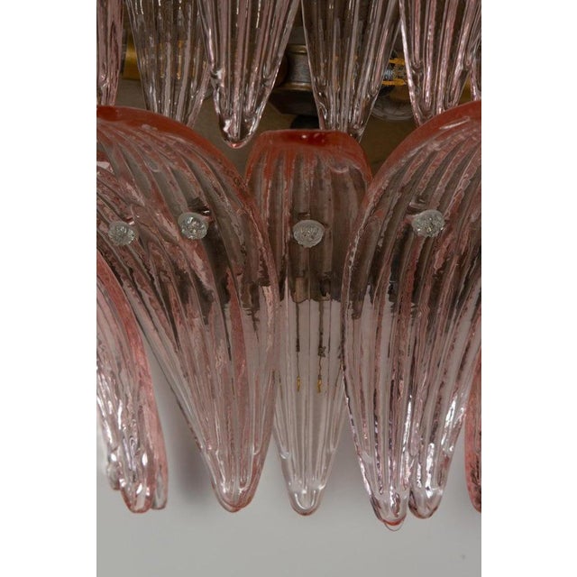 1990s Brass Mounted Pink Palmette Sconces, 1990s, Set of 2 For Sale - Image 5 of 15