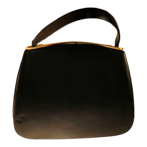 1960’s Dorian Textured Black Leather Kelly Bag
