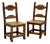 Pair of Mid-Century Mexican Rustic Pine Chairs With Carved Razor Blade Backs and Legs For Sale