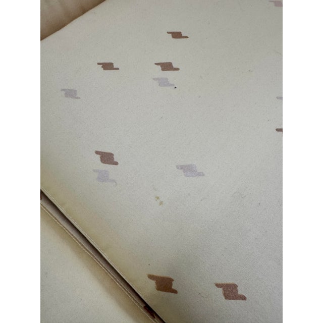 Peach Americans of Martinsville Peach Postmodern Three-Seat Sofa, 1980s For Sale - Image 8 of 12