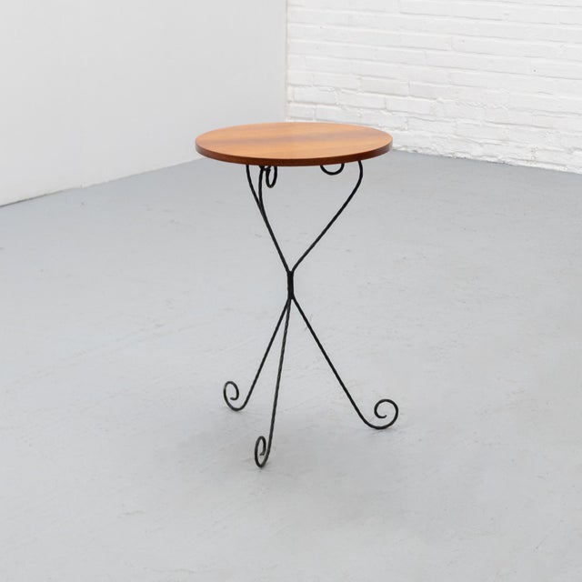 French Wrought Iron Side Table, 1960s For Sale - Image 9 of 9