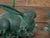 Pair of Vintage American Midcentury Iron Rabbit Candle Holders with Green Patina For Sale - Image 9 of 11