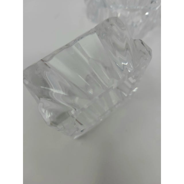 1980s Vintage Cut Crystal Square Napkin Holders Set of 4 For Sale - Image 5 of 12