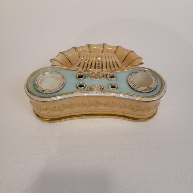 Inkwell or Writing Set in Porcelain by Jacob Petit, France, 19th Century For Sale - Image 4 of 18