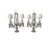 Pair of Vintage Crystal Girandoles/Chandelier Lamps For Sale