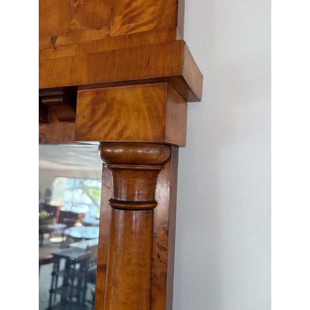 Biedermeier Early 19th Century Biedermeier Walnut Architectural Mirror For Sale - Image 3 of 7