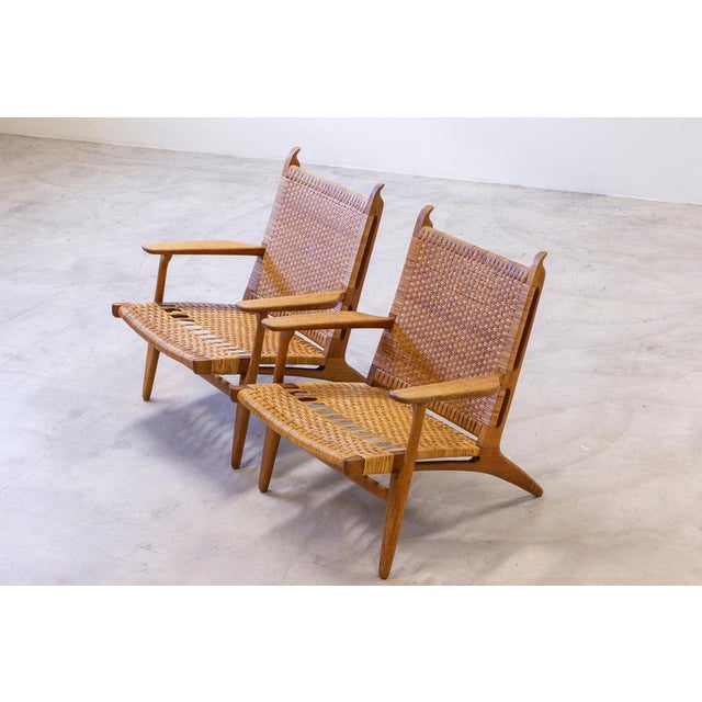 Wood CH-27 Chairs by Hans J. Wegner for Carl Hansen & Søn, 1950s, Set of 2 For Sale - Image 7 of 18