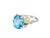 Metal Blue Topaz Cocktail Ring in 14k Gold Size 6.75 (All Sizes Available) For Sale - Image 7 of 8