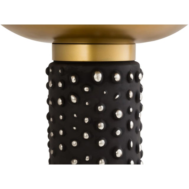 2020s Blaze Glass & Brass Side Table For Sale - Image 5 of 9