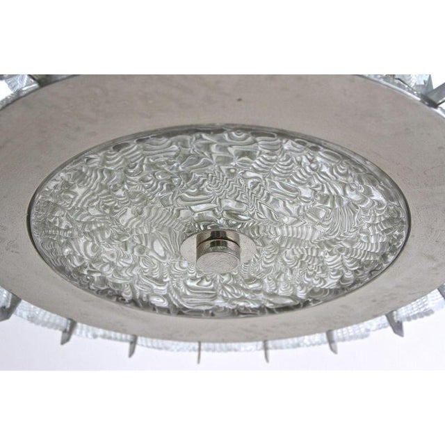 Vintage Three-Tier Glass Pendant Light by Rupert Nikoll, 1950 For Sale - Image 10 of 18
