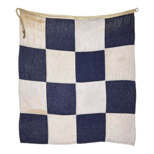 Large Vintage Cotton Nautical Signal Flag