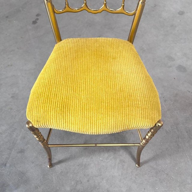 Italian Brass Dining Chair by Chiavari, 1970s For Sale - Image 6 of 11