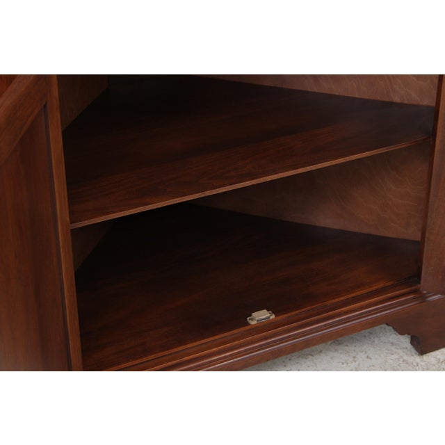 1960s Henkel Harris Walnut Tall Corner Cabinet For Sale - Image 5 of 15