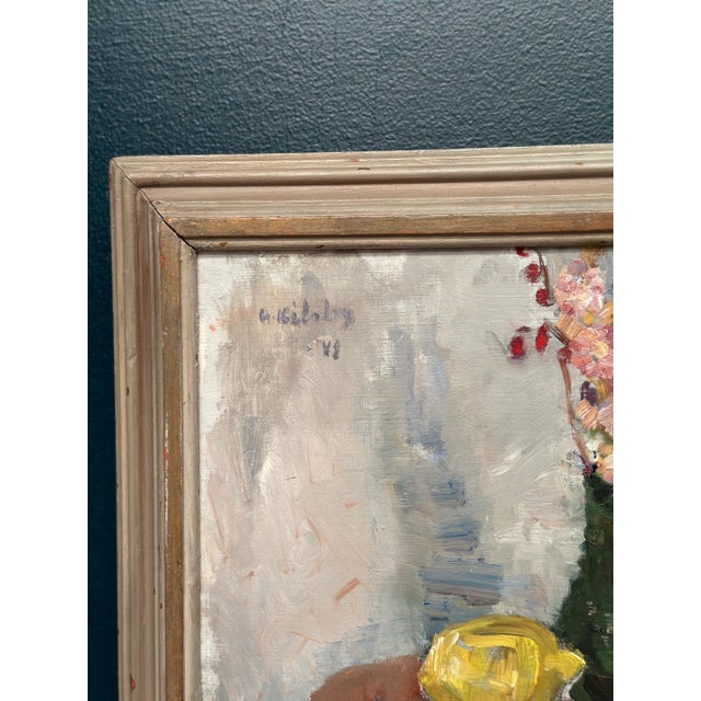 Arne Kilsby, Vase and Vegetables, 1960s, Oil Painting on Panel, Framed For Sale - Image 14 of 18