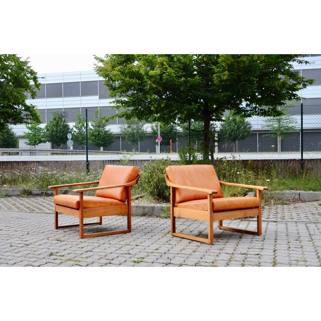 Vintage Cognac Leather Lounge Chair, 1960s For Sale - Image 18 of 18