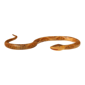 Long Folk Art Articulated Flexible Carved and Hand-Painted Snake Sculpture